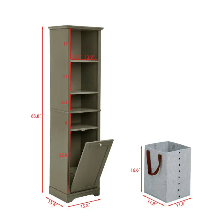 64 Inch High Bathroom Storage Cabi For Living Room, Bathroom, Home Officnete, Kitchen