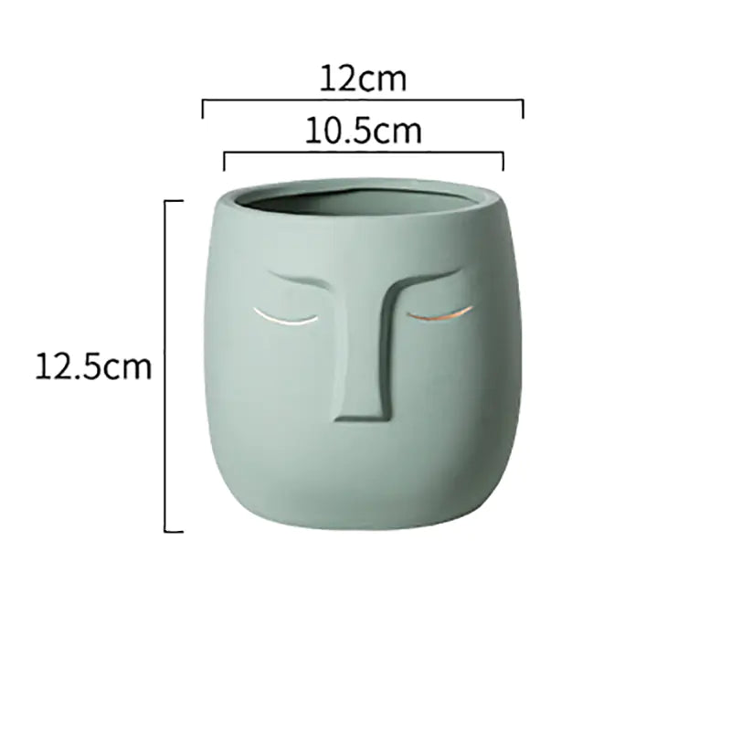 Ceramic Face Living Room Vase