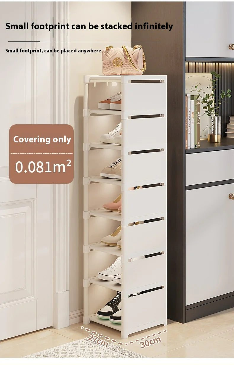 Simple Shoe Rack - Multi-Layer Space-Saving Storage Solution for Home Doorways